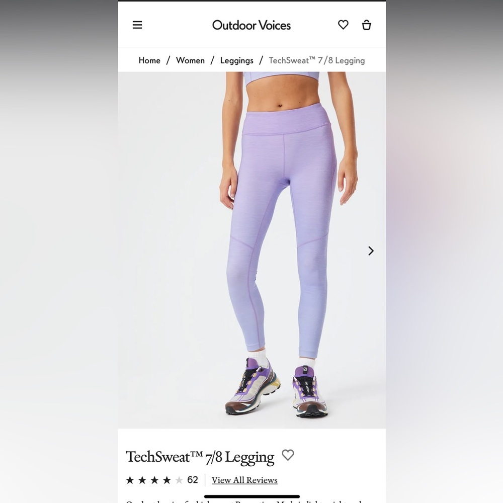 Medium Outdoor Voices Tech Sweat 7/8 Grey Colorblock Leggings